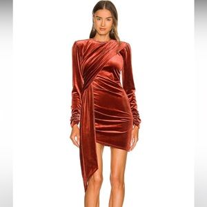 Michael Costello x REVOLVE hollie mini dress in rust